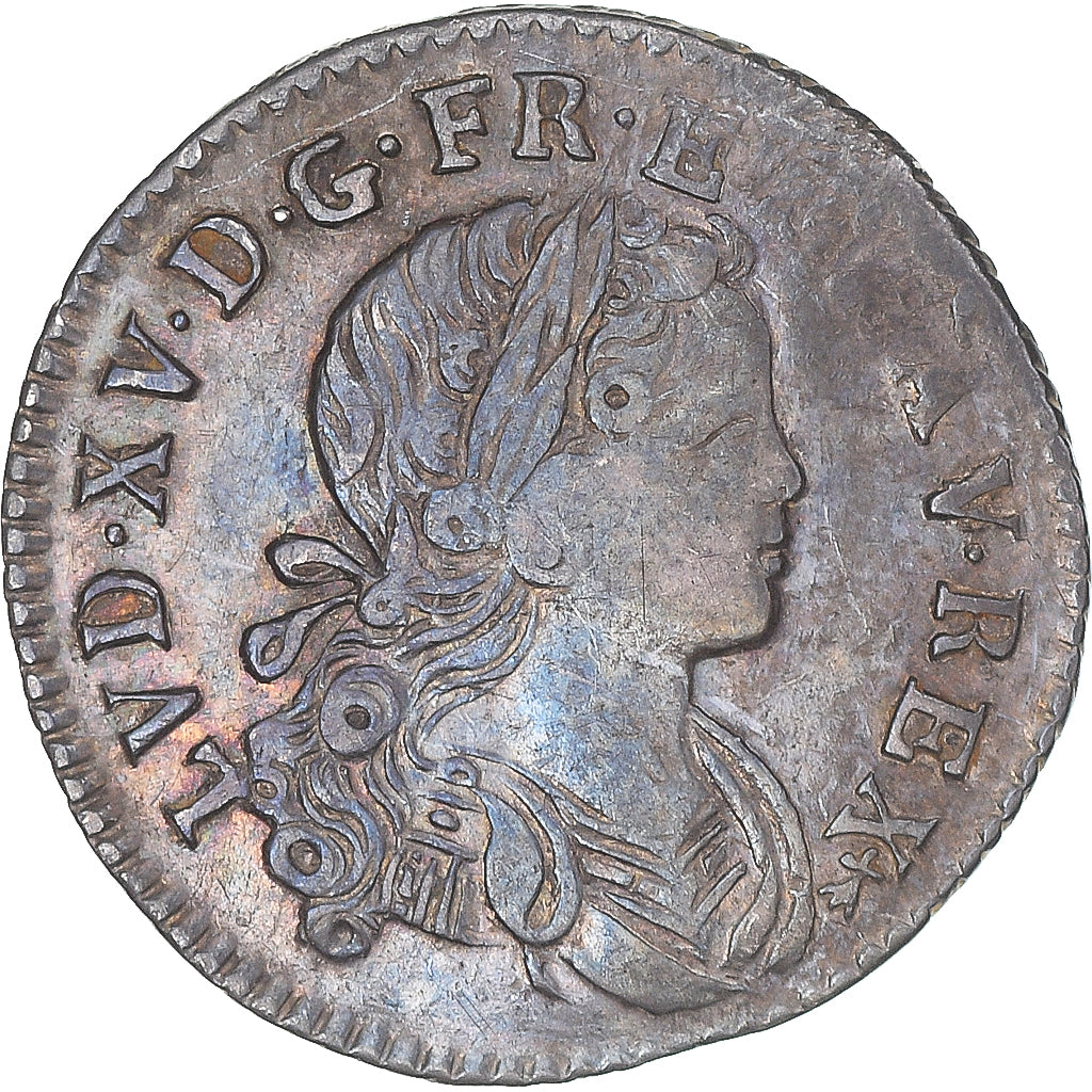Munten, Frankrijk, Louis XV, 1/10 Écu de France-Navarre, 1718, Metz, ZF