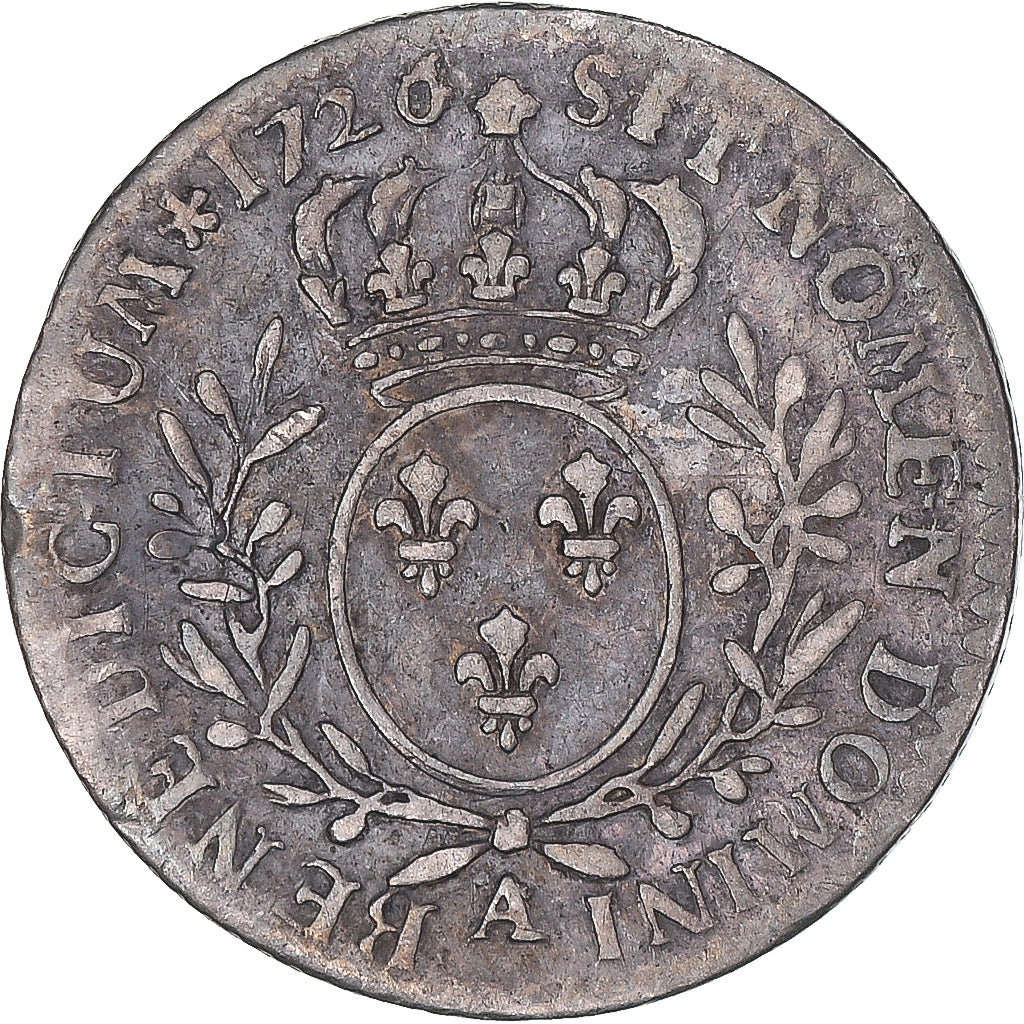 Munten, Frankrijk, Louis XV, 1/10 Écu aux branches d'olivier, 1726, Paris, FR+