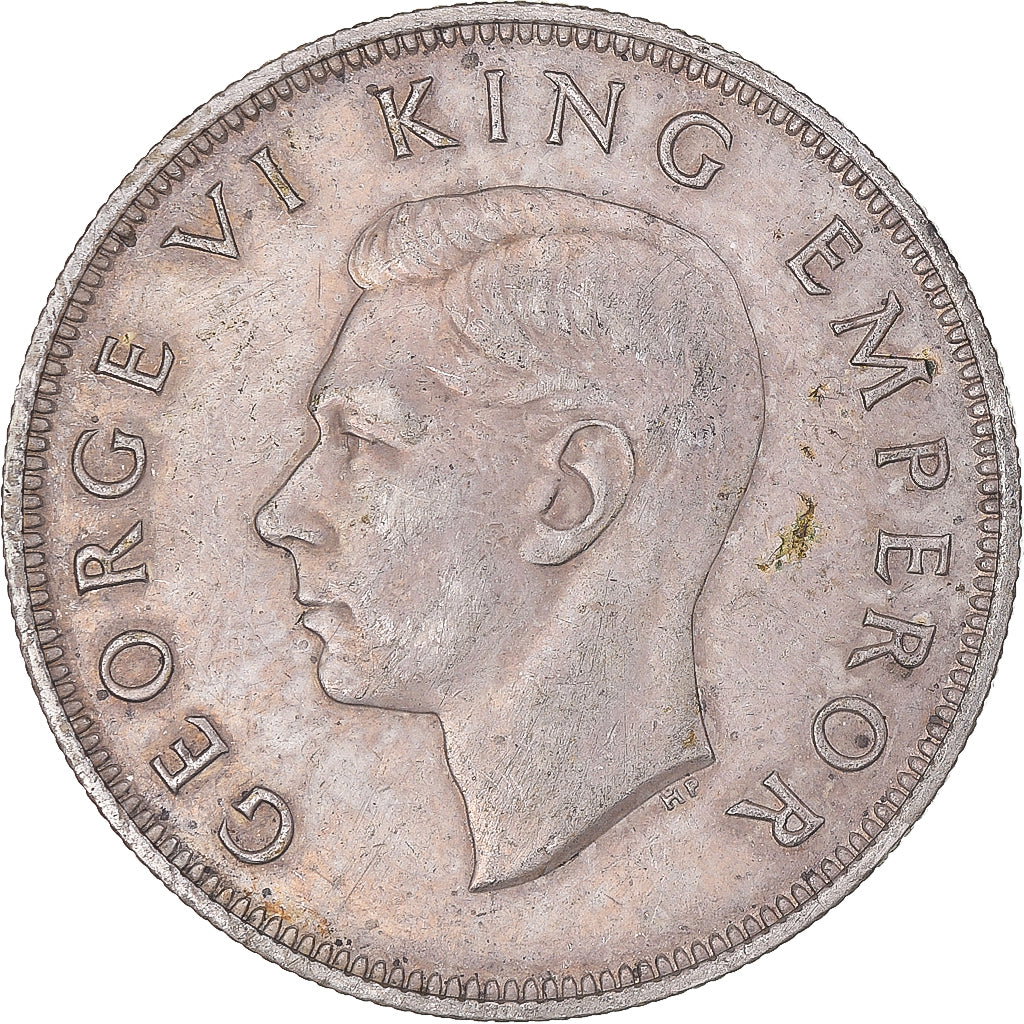 Moneda, Nueva Zelanda, George VI, Centennial, 1/2 Crown, 1940, British Royal