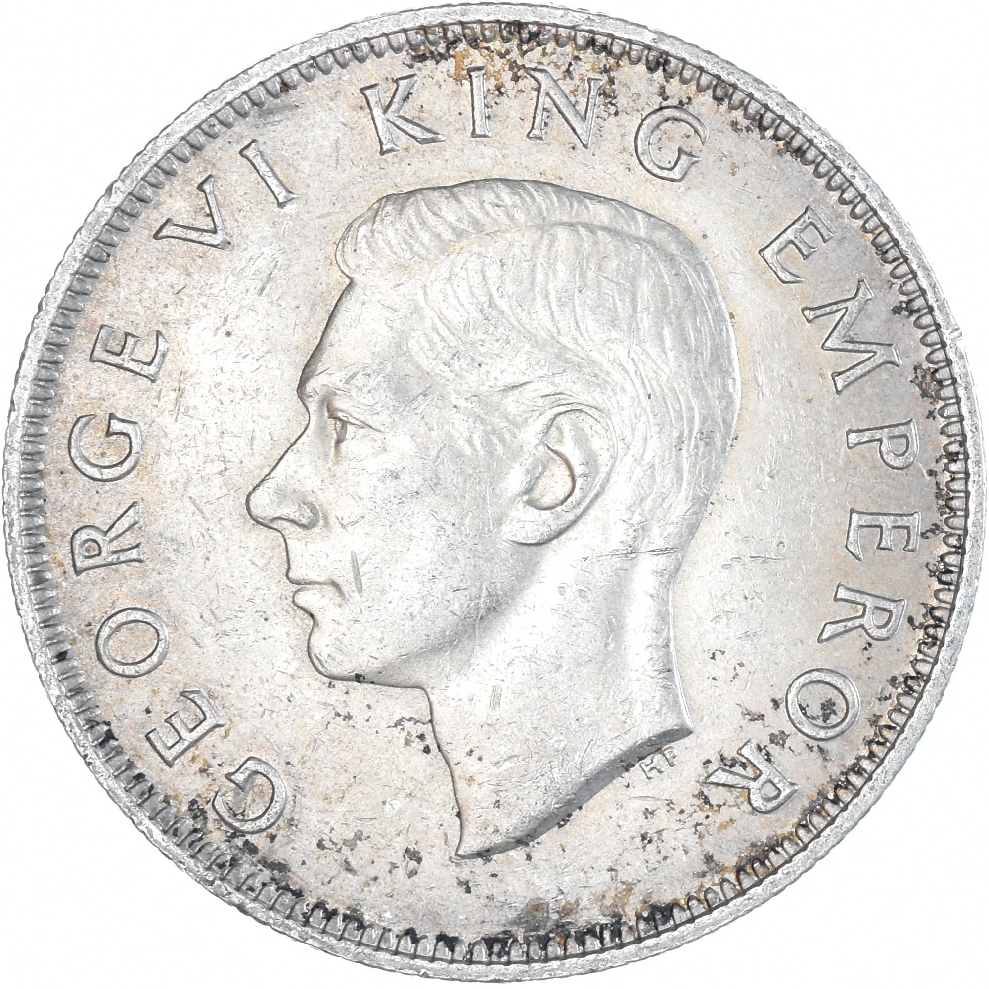 Coin, New Zealand, George VI, Centennial, 1/2 Crown, 1940, British Royal Mint