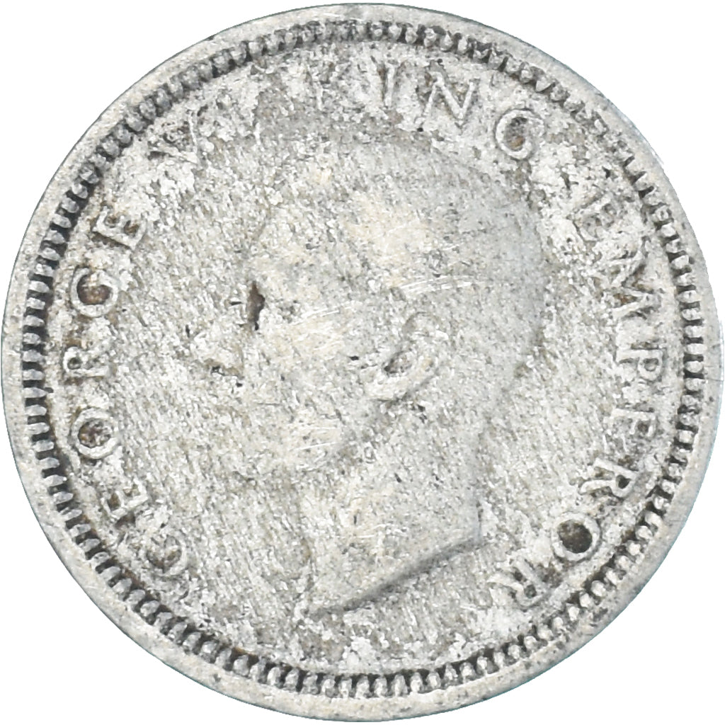 Münze, Neuseeland, George VI, 3 Pence, 1943, British Royal Mint, S+, Silber