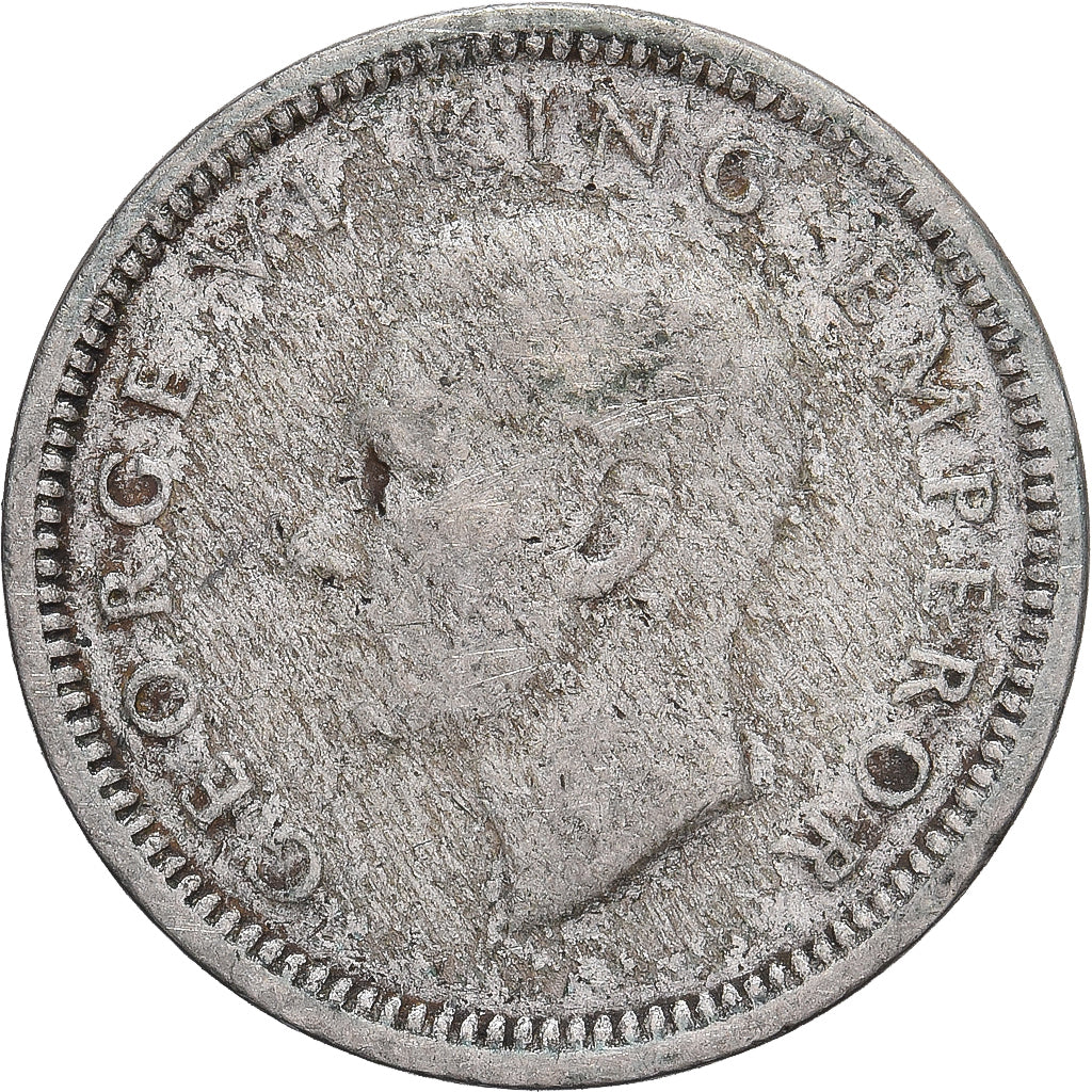Monnaie, Nouvelle-Zélande, George VI, 3 Pence, 1943, British Royal Mint, TB+