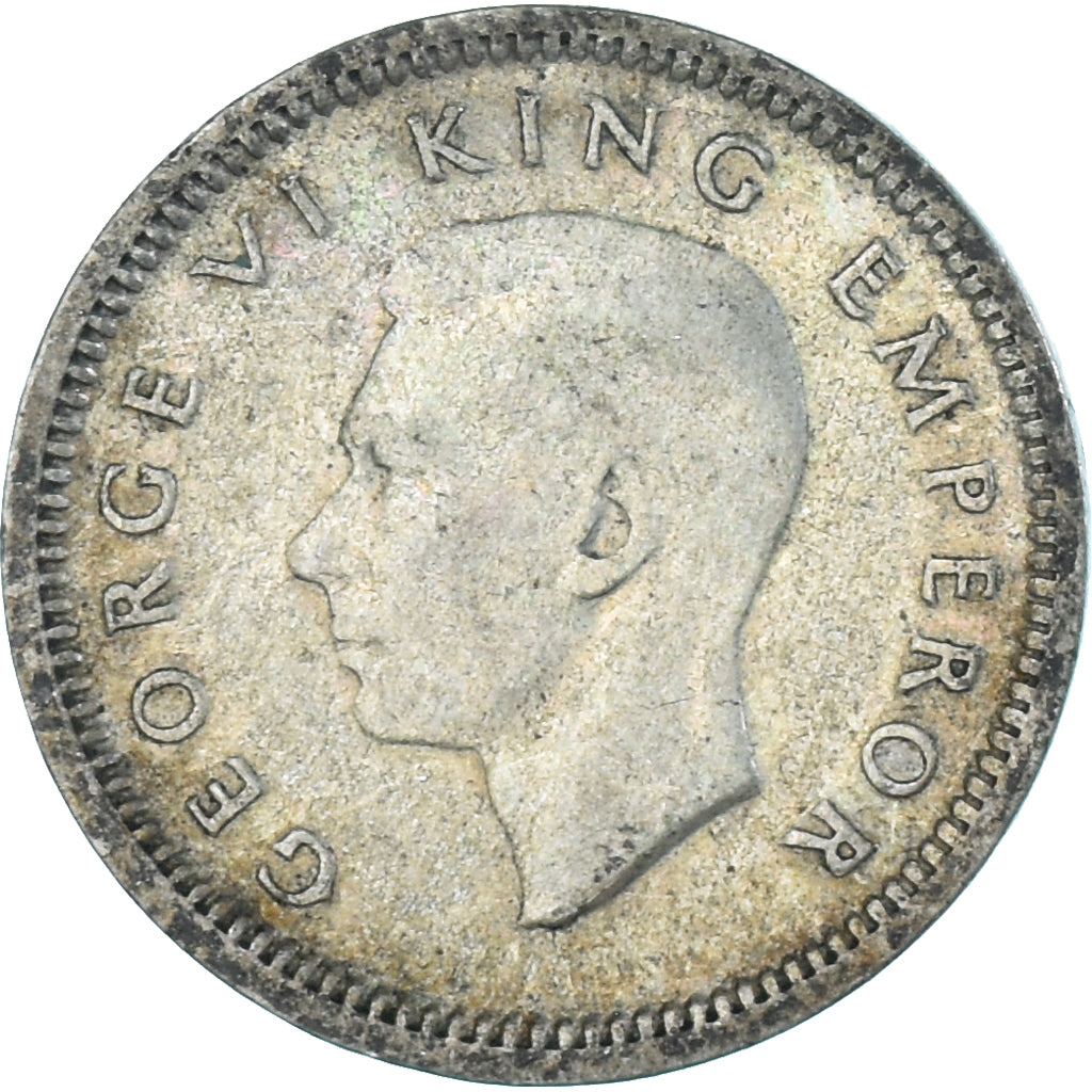 Münze, Neuseeland, George VI, 3 Pence, 1942, British Royal Mint, S+, Silber