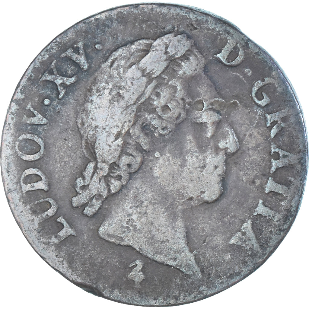 Munten, Frankrijk, Louis XV, 1/2 Sol à la vieille tête, 1769, Paris, FR+