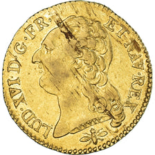 France, Louis XVI, Louis d'or à la tête nue, 1786/5, Lyon, Or, TTB