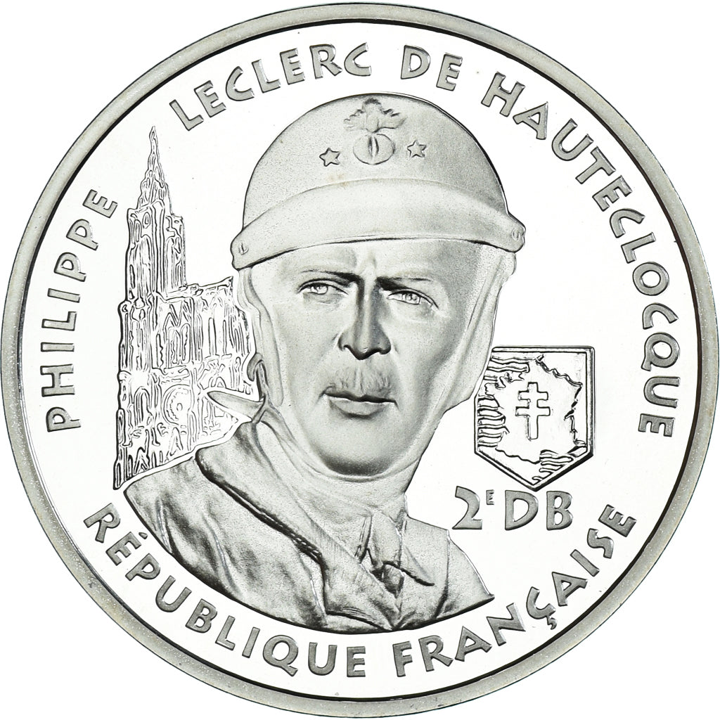 Moneta, Francia, Général Leclerc, 100 Francs, 1994, Monnaie de Paris, BE, FDC