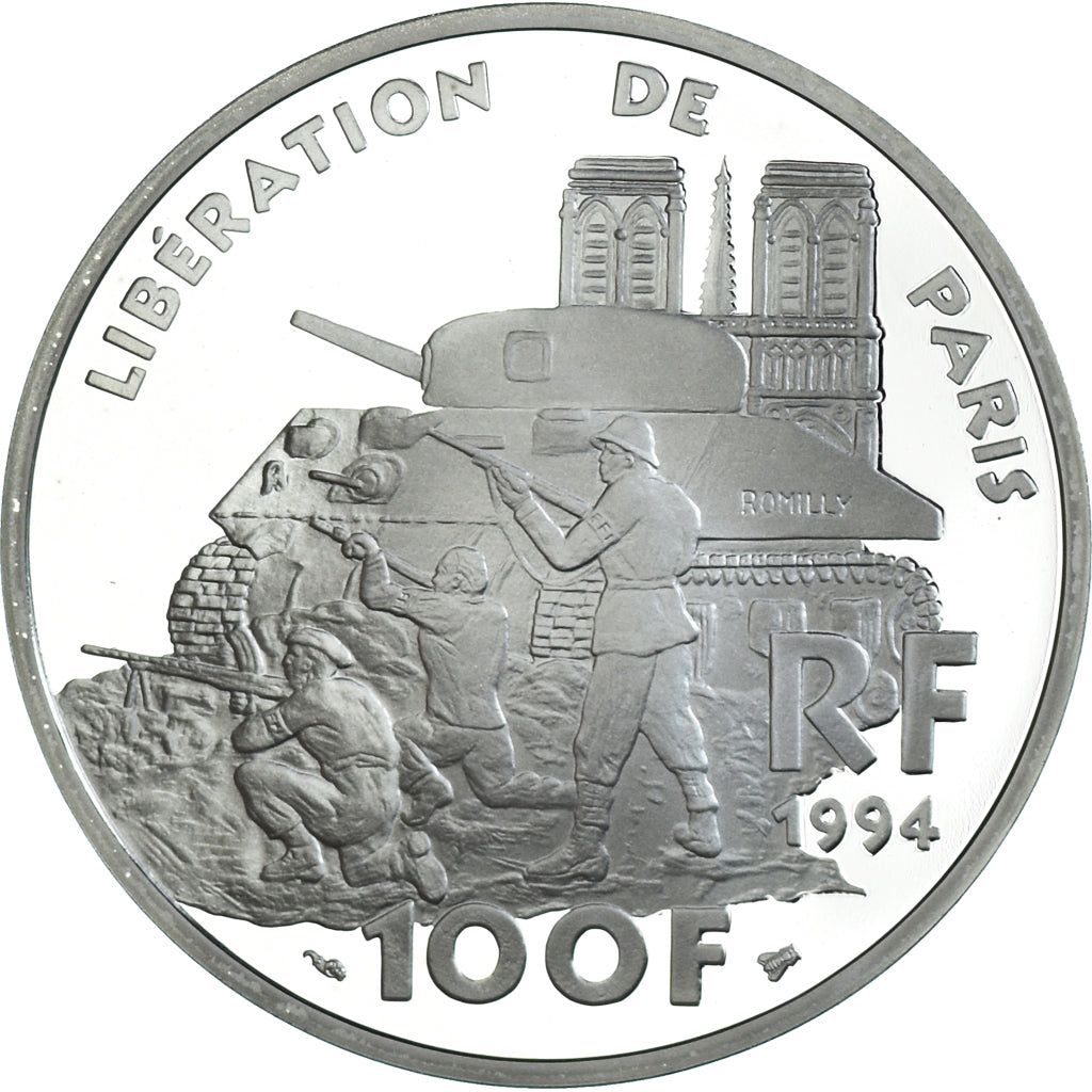 Monnaie, France, Libération de Paris, 100 Francs, 1994, Monnaie de Paris, BE