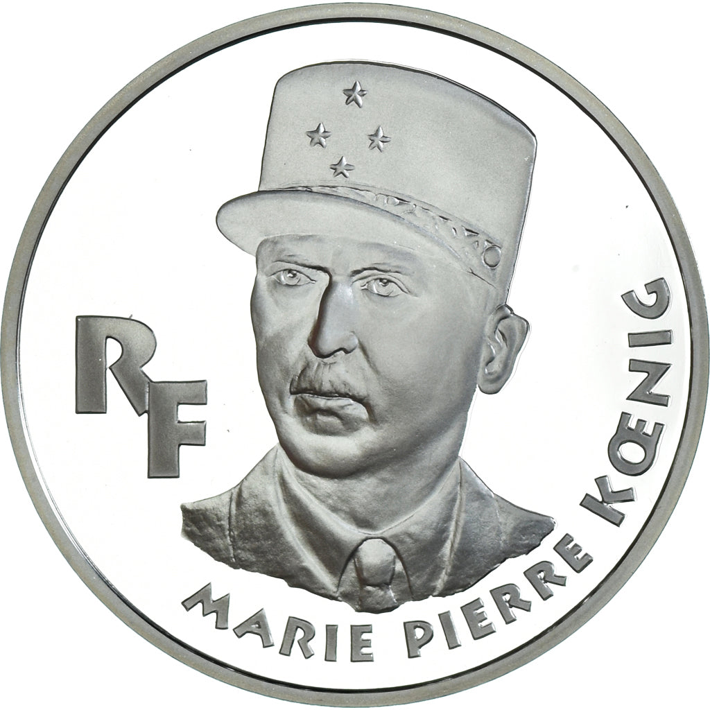 Moneda, Francia, Koenig, 100 Francs, 1994, Monnaie de Paris, BE, FDC, Plata