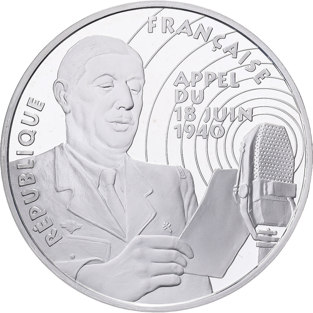 Moneda, Francia, Appel du 18 juin 1940, 100 Francs, 1994, Monnaie de Paris, BE