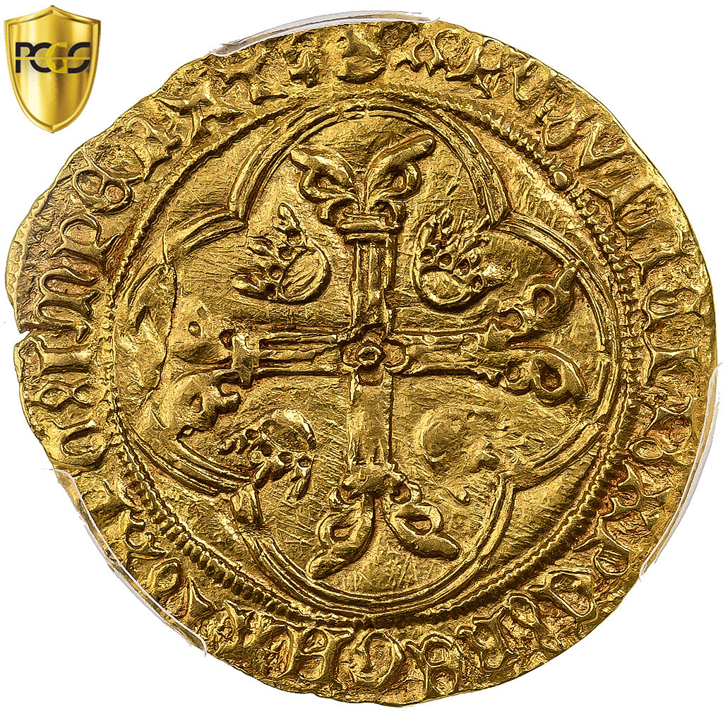 Francja, Louis XI, Écu d'or à la couronne, 1474-1483, Montpellier, 2nd