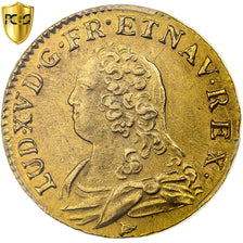 France, Louis XV, Louis d'or aux lunettes, 1733, Limoges, Gold, PCGS, MS62