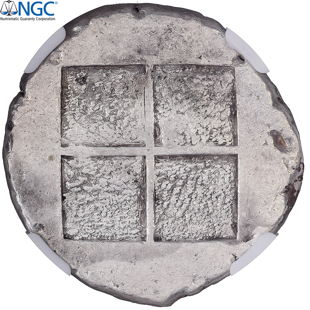 Macedónia, Tetradrachm, ca. 525-470 BC, Akanthos, Prata, NGC, Ch XF 5/5-3/5
