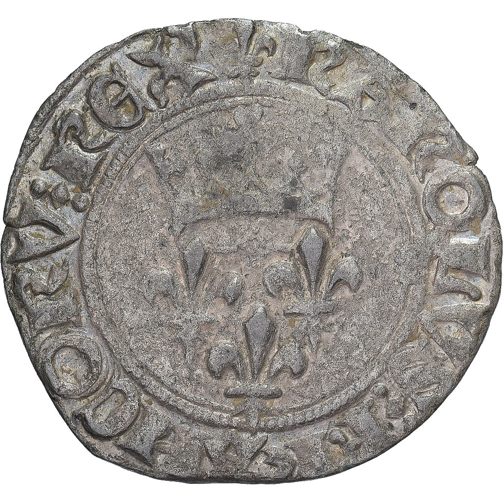 Coin, France, Charles VI, Gros florette, EF(40-45), Billon, Duplessy:387