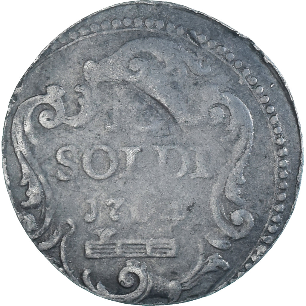 République Corse, General Pasquale Paoli, 10 Soldi, 1764, Murato, Argent, TB