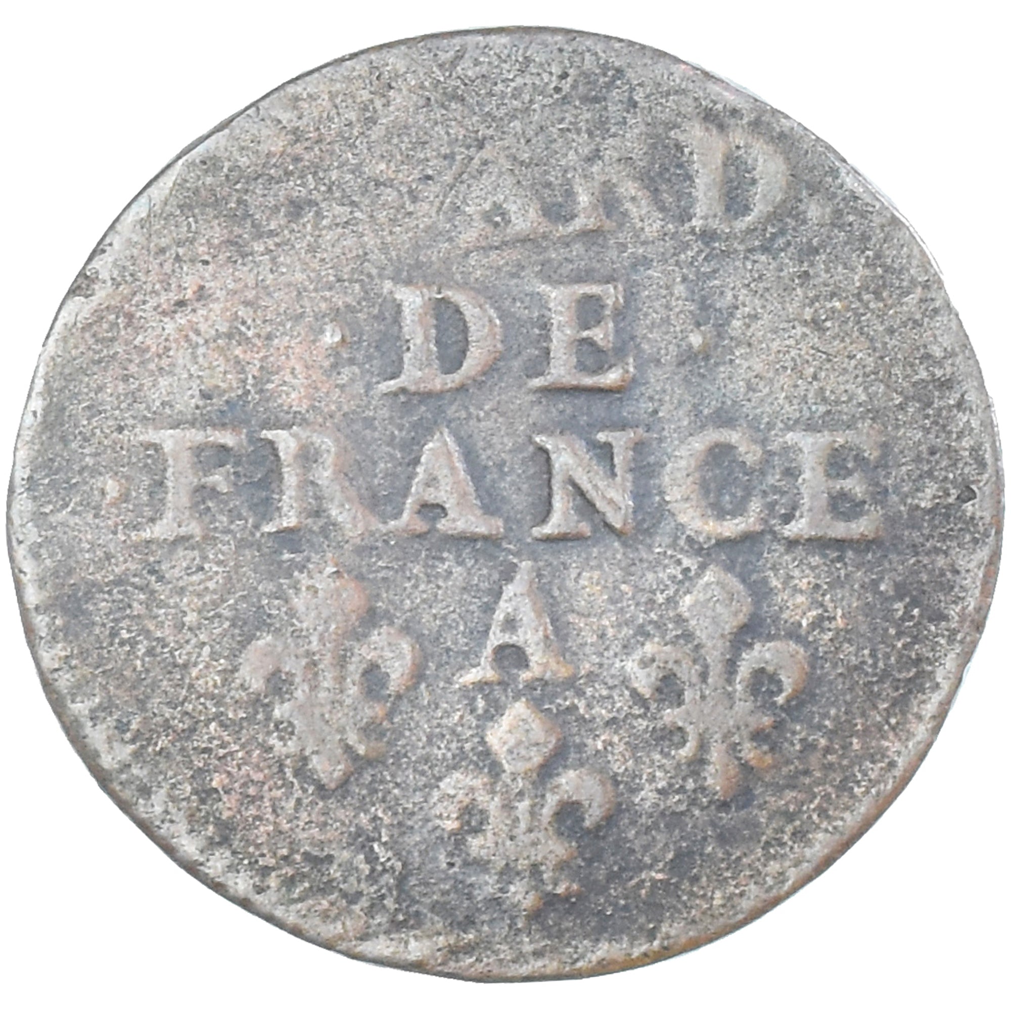 Coin, France, Louis XIV, Liard, 1656, Corbeil, rose, VF(30-35), Copper