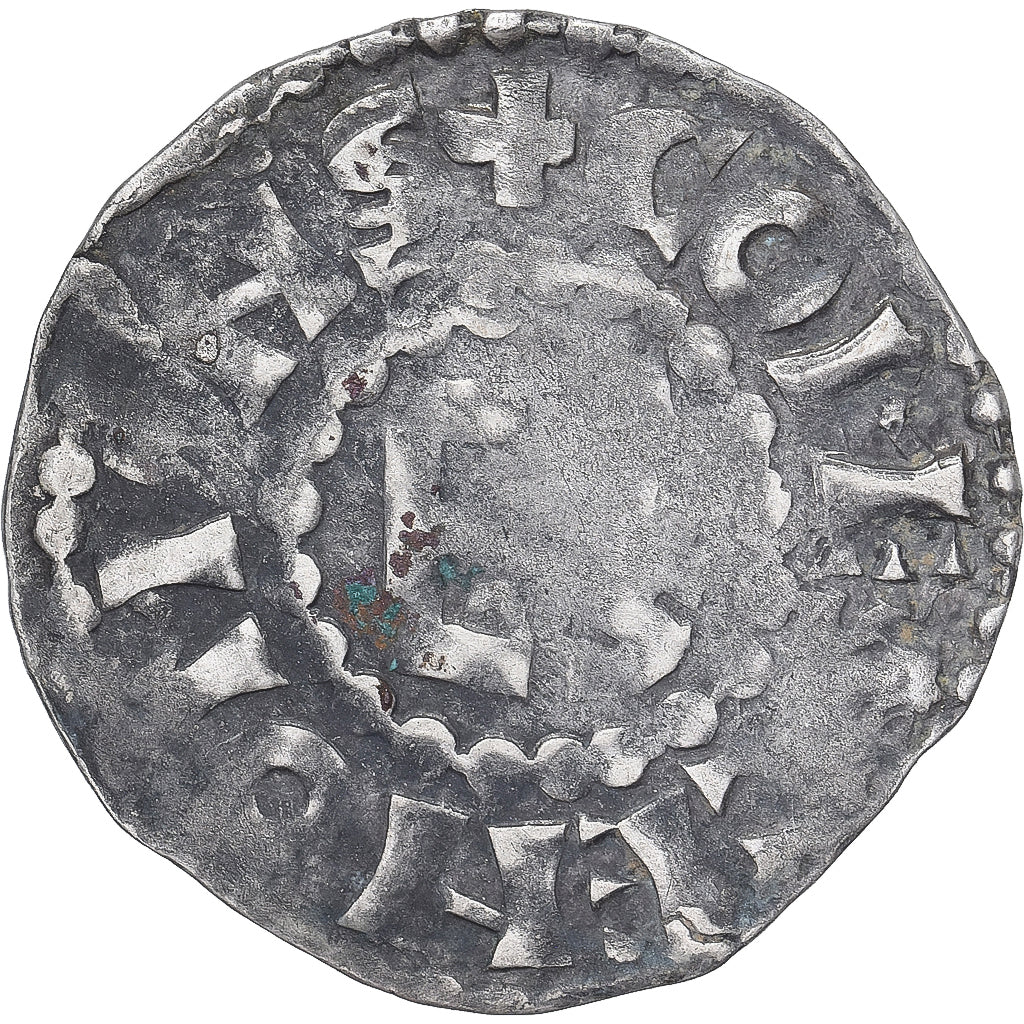 Moneda, Francia, Maine, Herbert I, Denier, ND (1015-1246), Le Mans, BC+, Plata