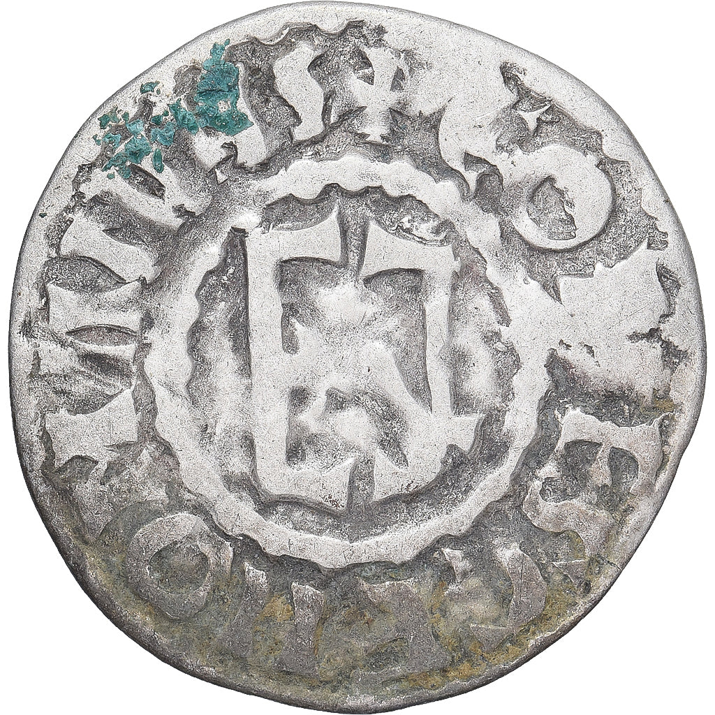 Moneda, Francia, Maine, Herbert I, Denier, ND (1015-1246), Le Mans, BC+, Plata