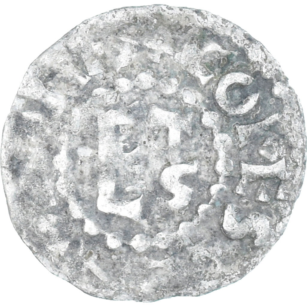 Moneda, Francia, Maine, Herbert I, Denier, ND (1015-1246), Le Mans, BC+, Plata