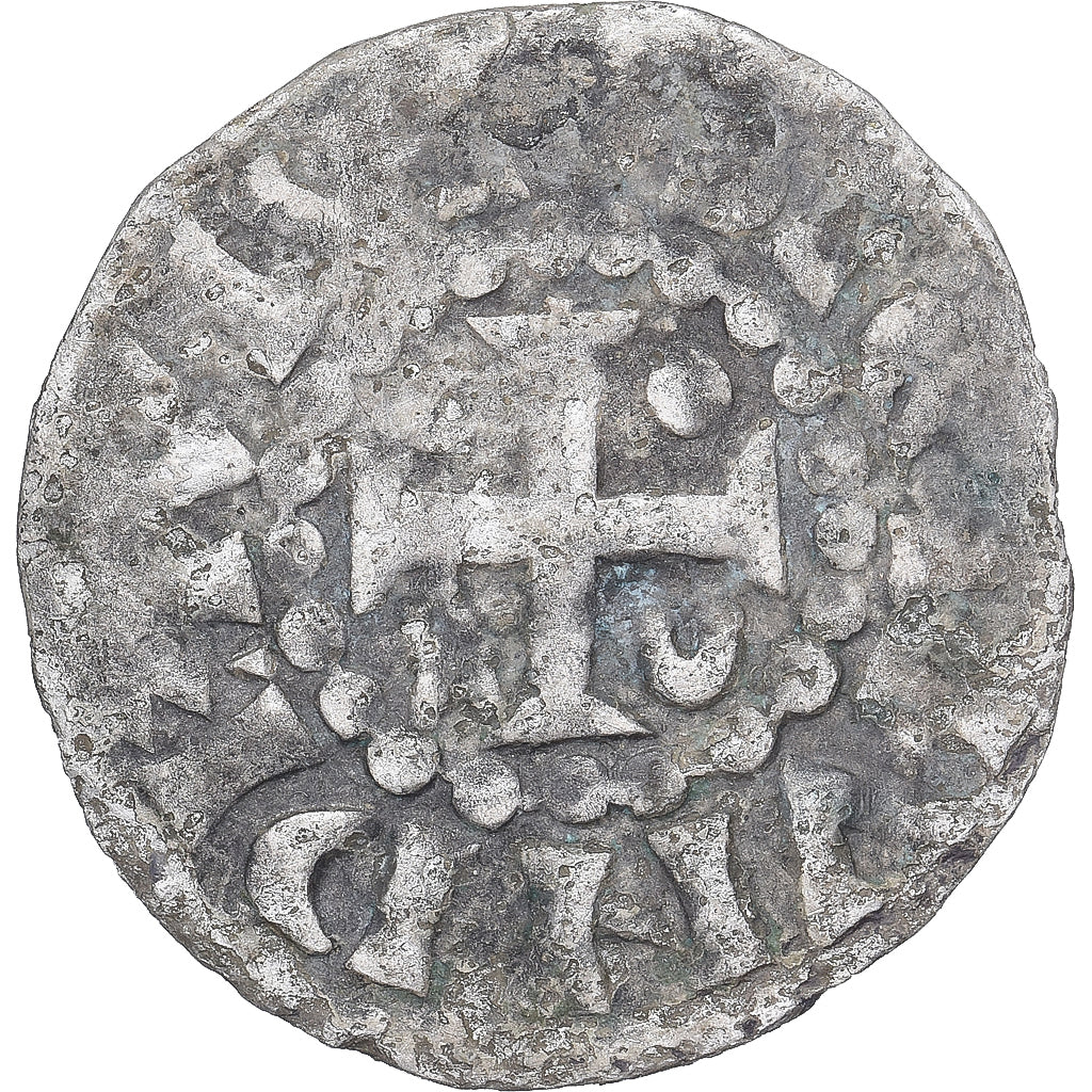 Moneda, Francia, Maine, Herbert I, Denier, ND (1015-1246), Le Mans, BC+, Plata