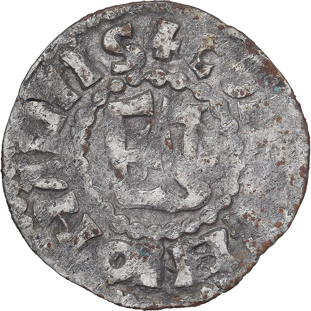 Moneda, Francia, Maine, Herbert I, Denier, ND (1015-1246), Le Mans, BC+, Plata