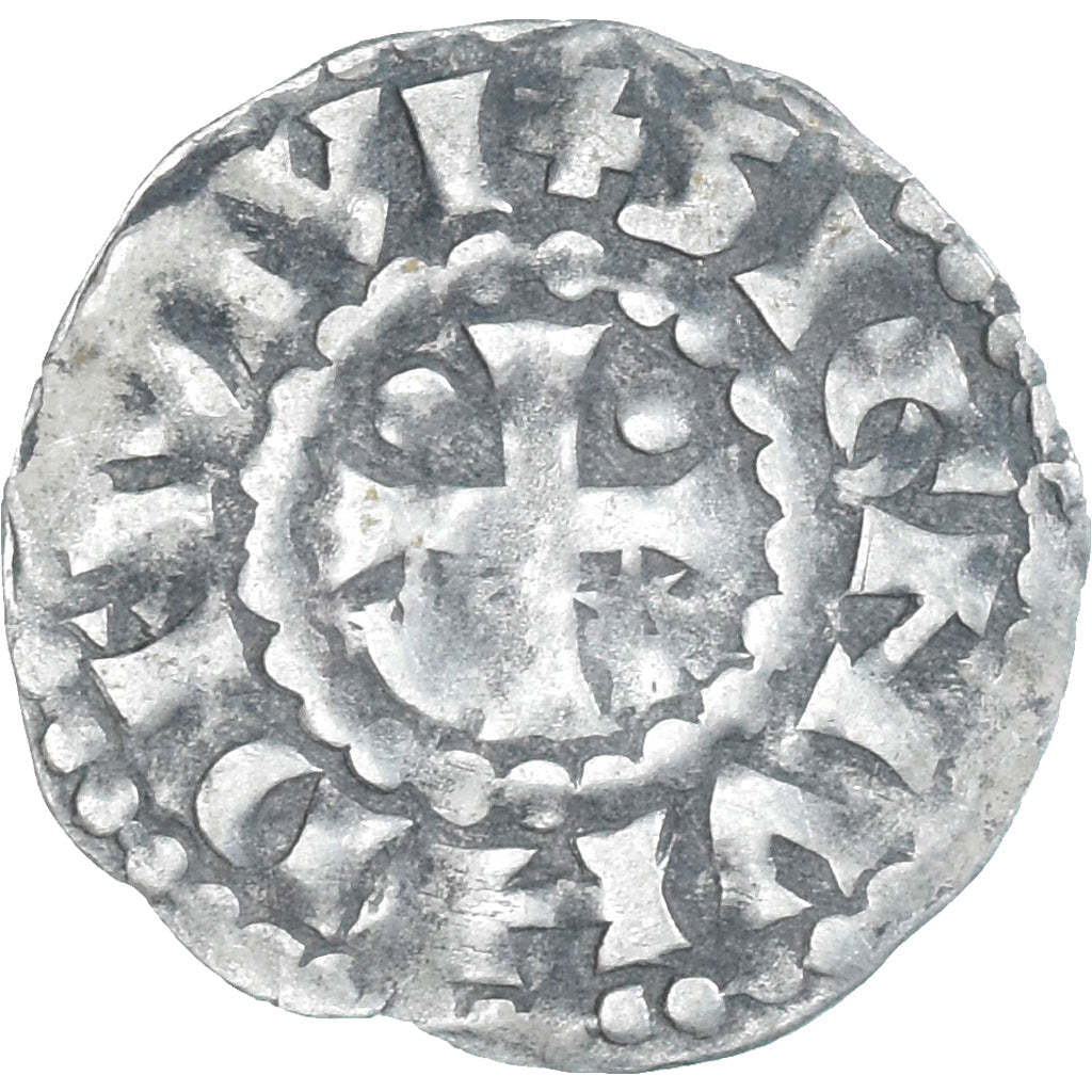 Moneta, Francja, Maine, Herbert I, Denier, ND (1015-1246), Le Mans, VF(30-35)