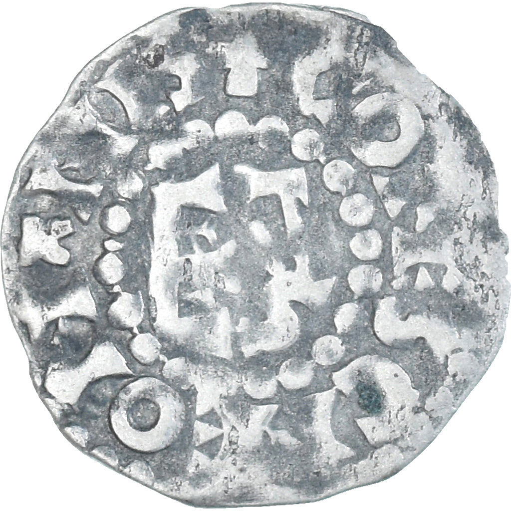 Moneda, Francia, Maine, Herbert I, Denier, ND (1015-1246), Le Mans, BC+, Plata