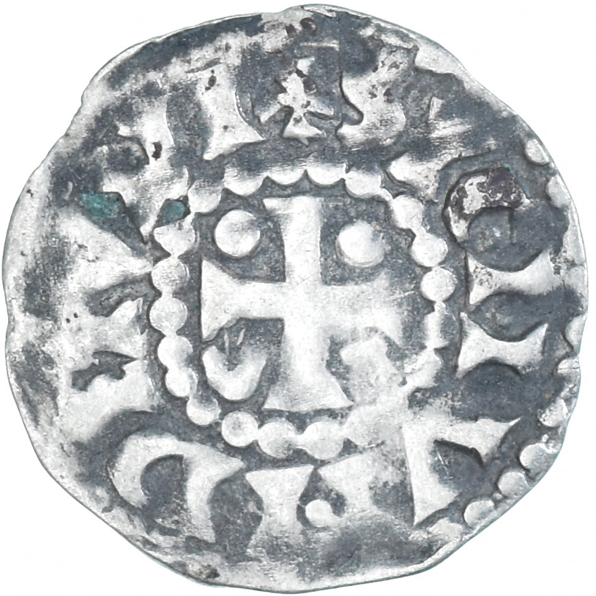 Moneda, Francia, Maine, Herbert I, Denier, ND (1015-1246), Le Mans, BC+, Plata