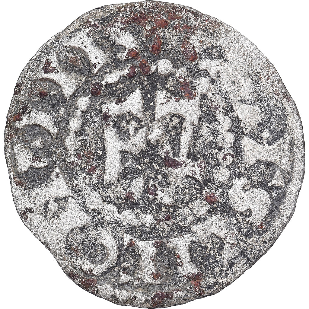 Moneda, Francia, Maine, Herbert I, Denier, ND (1015-1246), Le Mans, BC+, Plata
