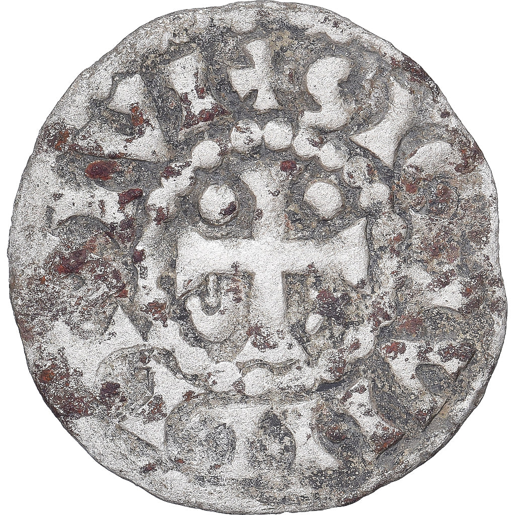 Moneda, Francia, Maine, Herbert I, Denier, ND (1015-1246), Le Mans, BC+, Plata