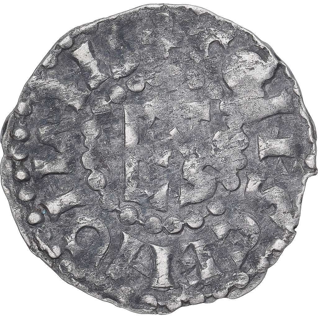 Moneda, Francia, Maine, Herbert I, Denier, ND (1015-1246), Le Mans, BC+, Plata
