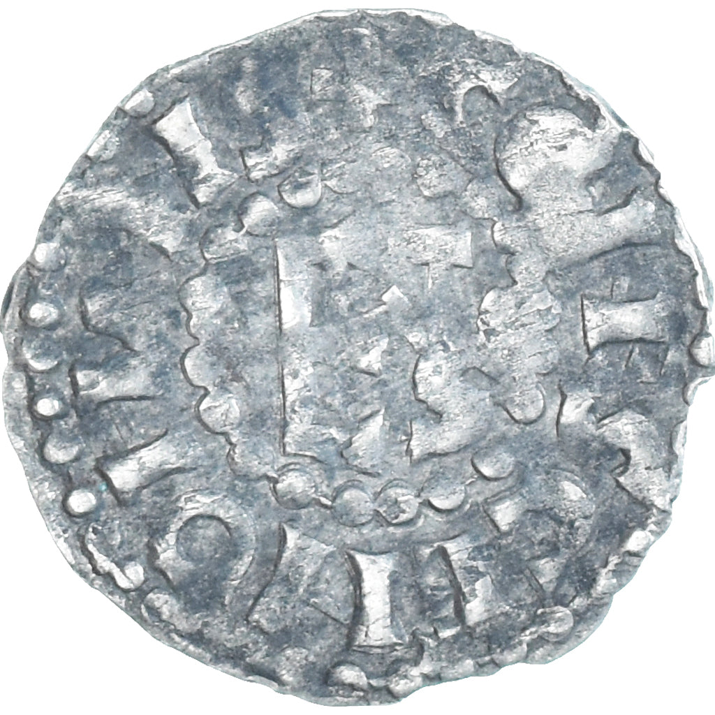 Moneta, Francja, Maine, Herbert I, Denier, ND (1015-1246), Le Mans, VF(30-35)