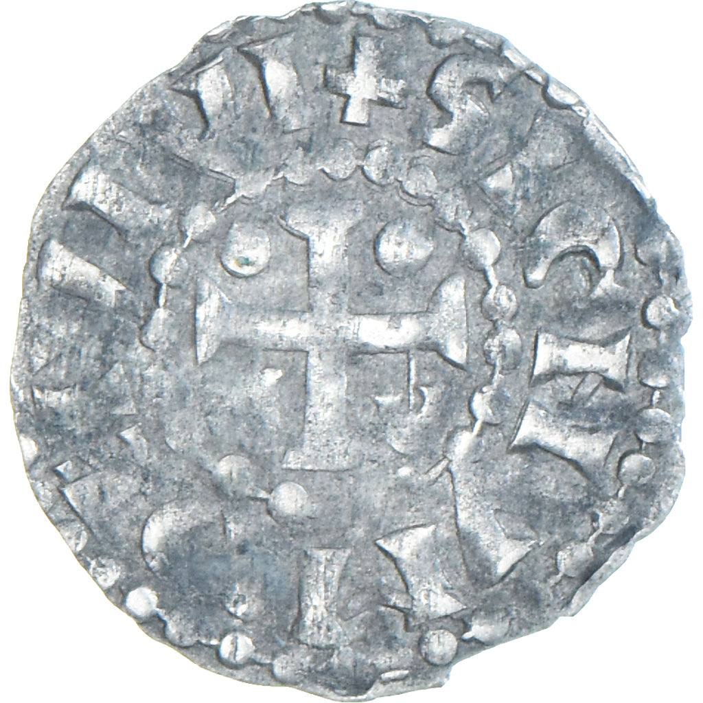 Moneta, Francja, Maine, Herbert I, Denier, ND (1015-1246), Le Mans, VF(30-35)