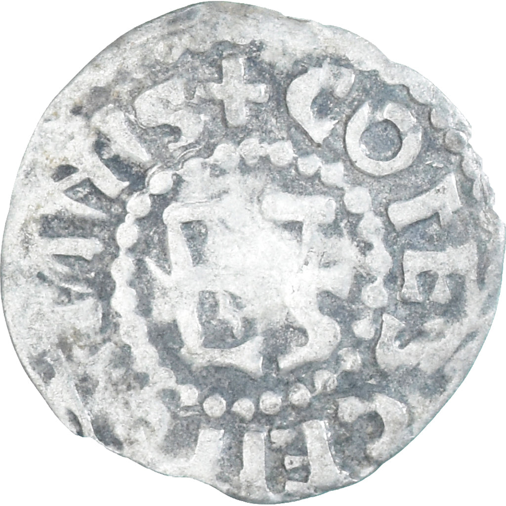 Moneda, Francia, Maine, Herbert I, Denier, ND (1015-1246), Le Mans, BC+, Plata