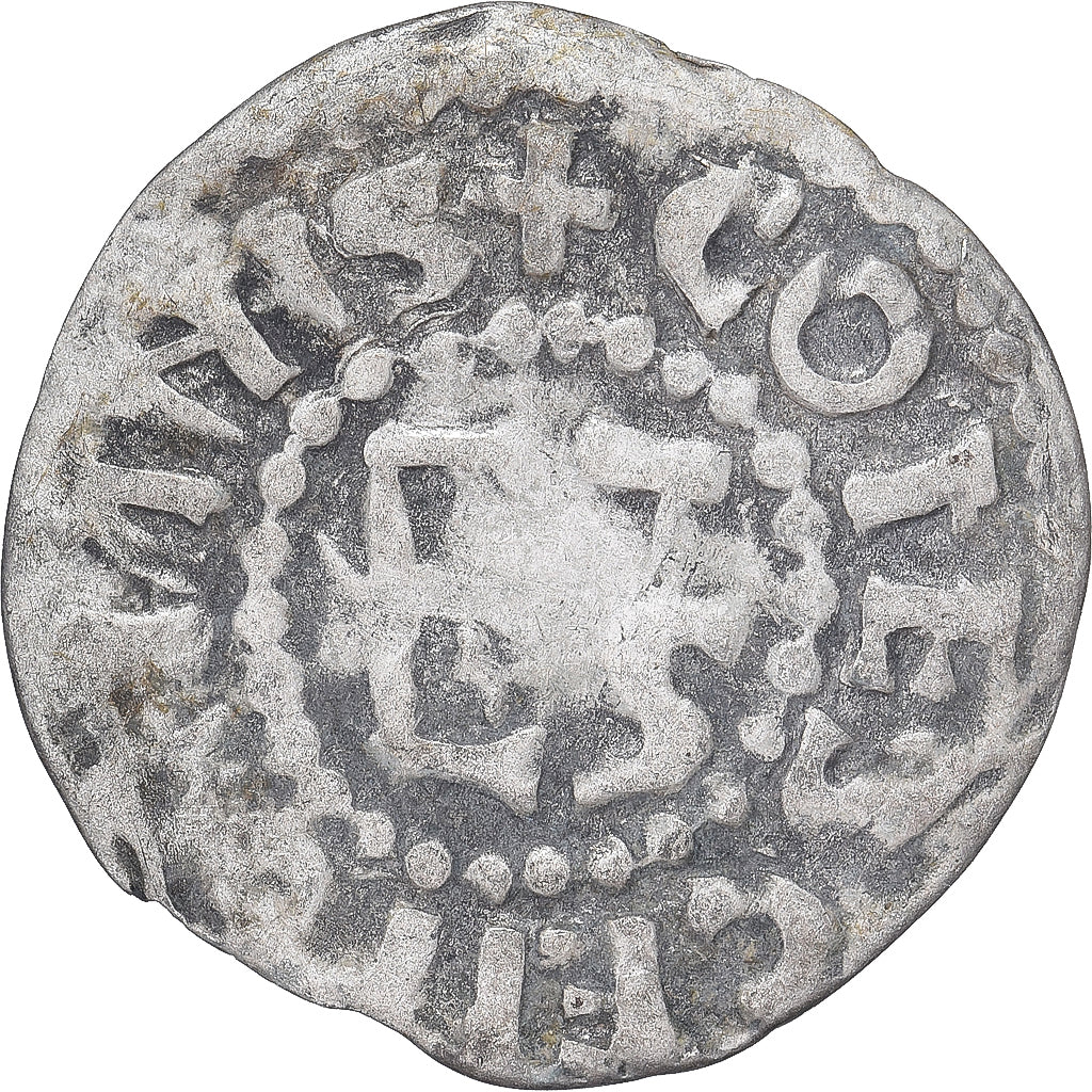 Moneda, Francia, Maine, Herbert I, Denier, ND (1015-1246), Le Mans, BC+, Plata