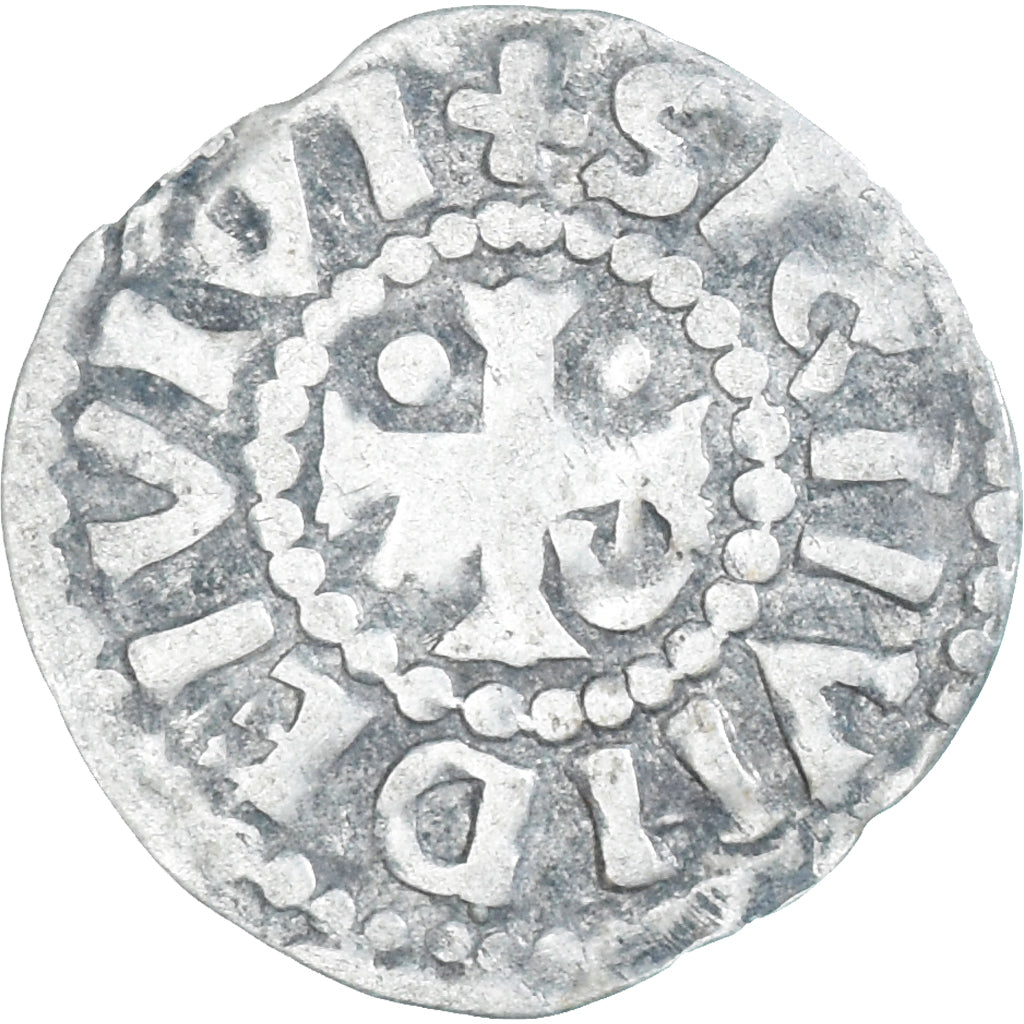 Moneda, Francia, Maine, Herbert I, Denier, ND (1015-1246), Le Mans, BC+, Plata