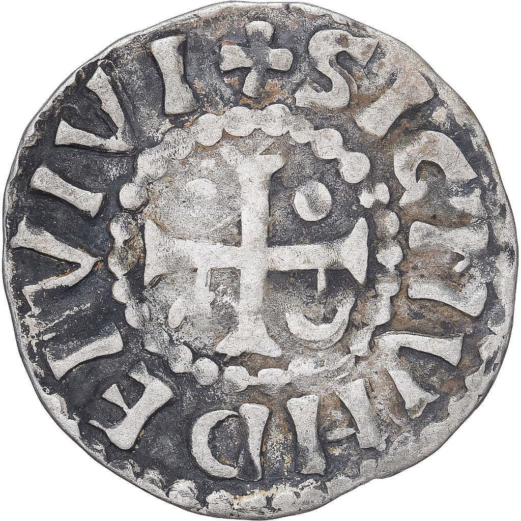 Moneda, Francia, Maine, Herbert I, Denier, ND (1015-1246), Le Mans, MBC, Plata