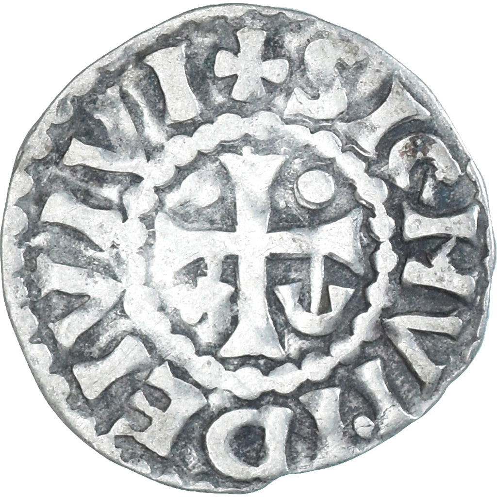 Munten, Frankrijk, Maine, Herbert I, Denier, ND (1015-1246), Le Mans, ZF
