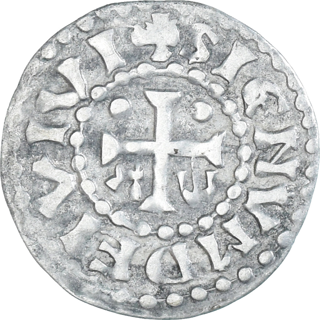 Moneda, Francia, Maine, Herbert I, Denier, ND (1015-1246), Le Mans, MBC, Plata