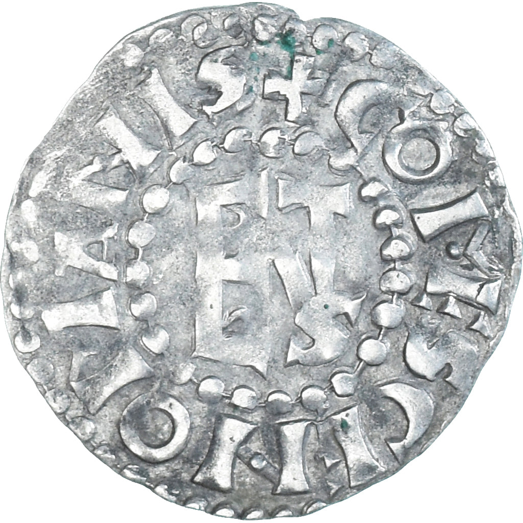 Moneda, Francia, Maine, Herbert I, Denier, ND (1015-1246), Le Mans, MBC, Plata