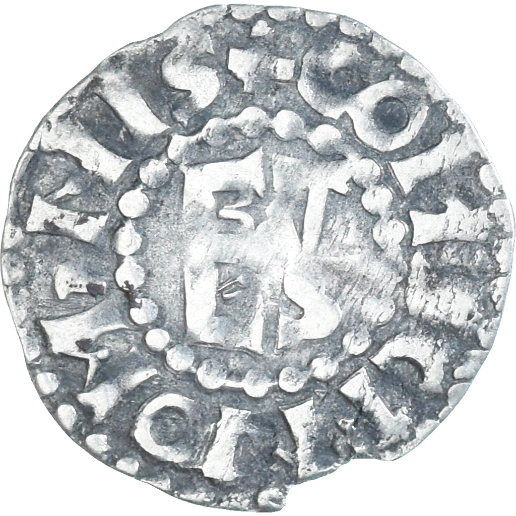 Moneta, Francja, Maine, Herbert I, Denier, ND (1015-1246), Le Mans, EF(40-45)