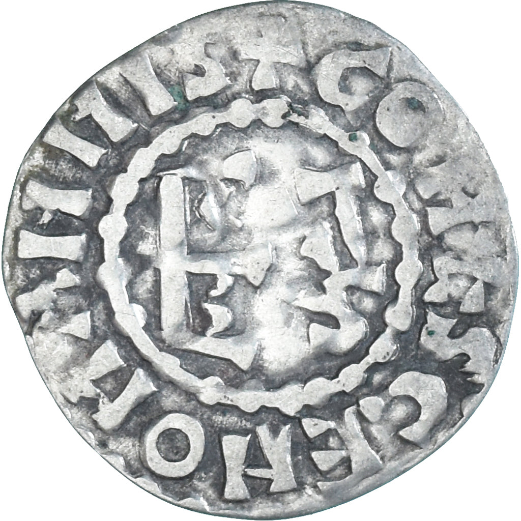 Moneda, Francia, Maine, Herbert I, Denier, ND (1015-1246), Le Mans, MBC+, Plata
