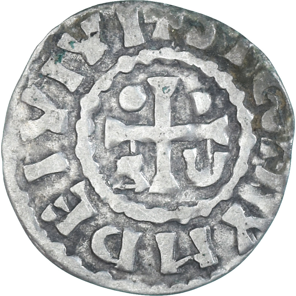 Moneda, Francia, Maine, Herbert I, Denier, ND (1015-1246), Le Mans, MBC+, Plata