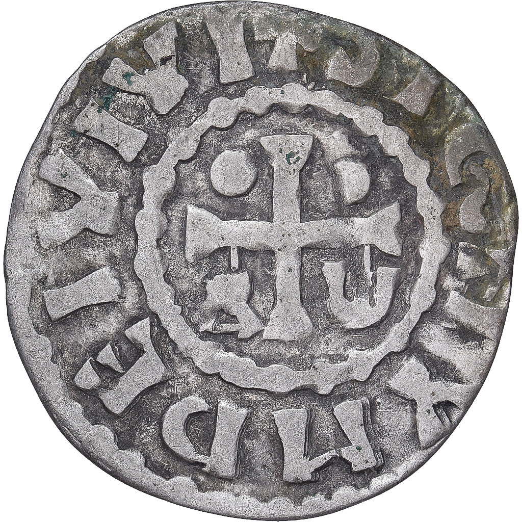 Moneda, Francia, Maine, Herbert I, Denier, ND (1015-1246), Le Mans, MBC+, Plata