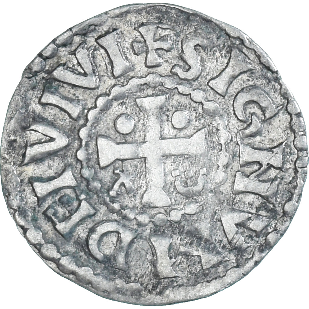 Moneda, Francia, Maine, Herbert I, Denier, ND (1015-1246), Le Mans, MBC+, Plata