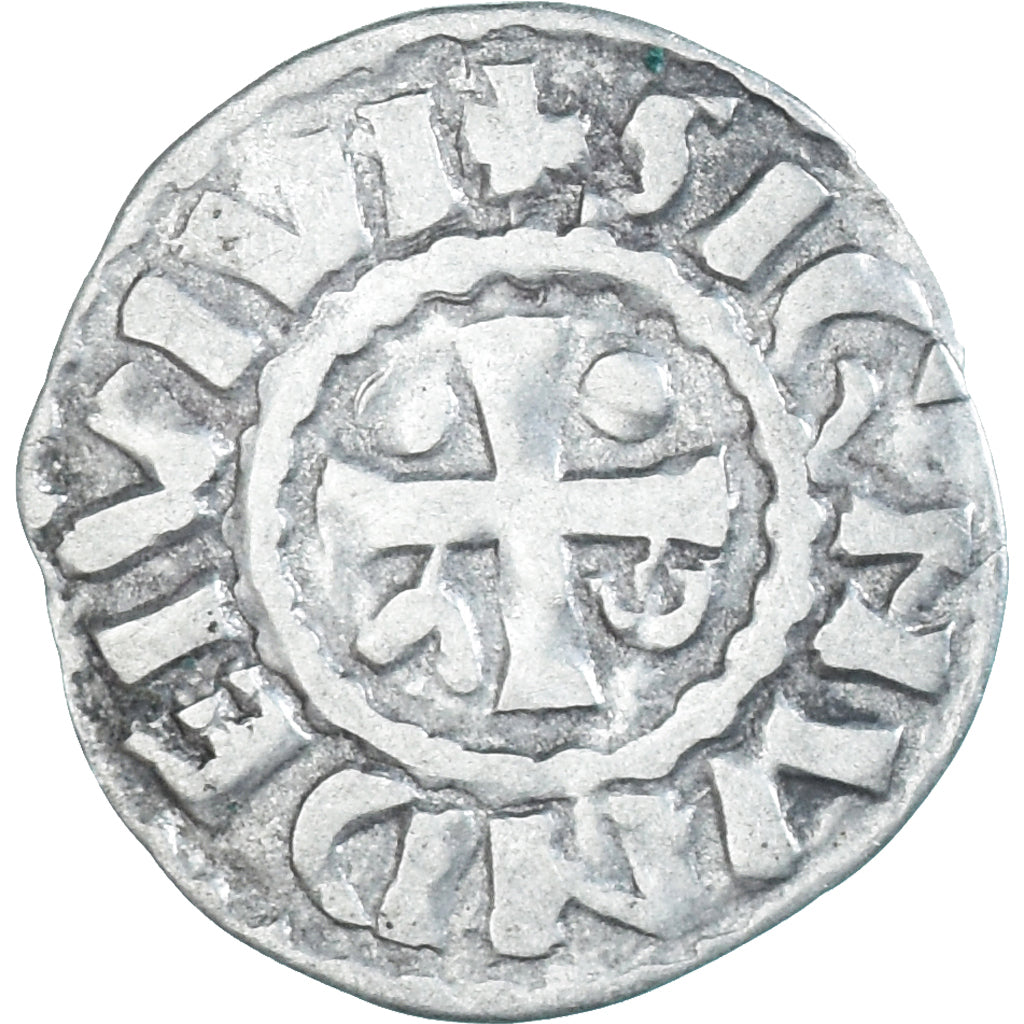 Moneda, Francia, Maine, Herbert I, Denier, ND (1015-1246), Le Mans, MBC+, Plata