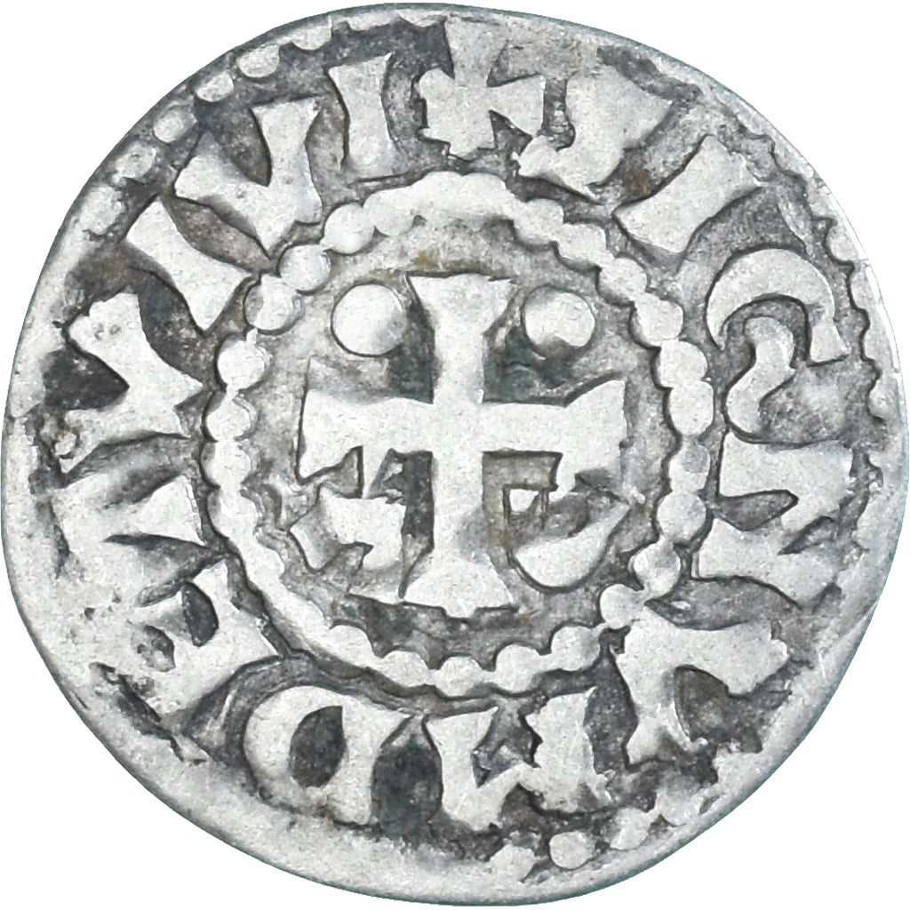 Moneda, Francia, Maine, Herbert I, Denier, ND (1015-1246), Le Mans, MBC+, Plata