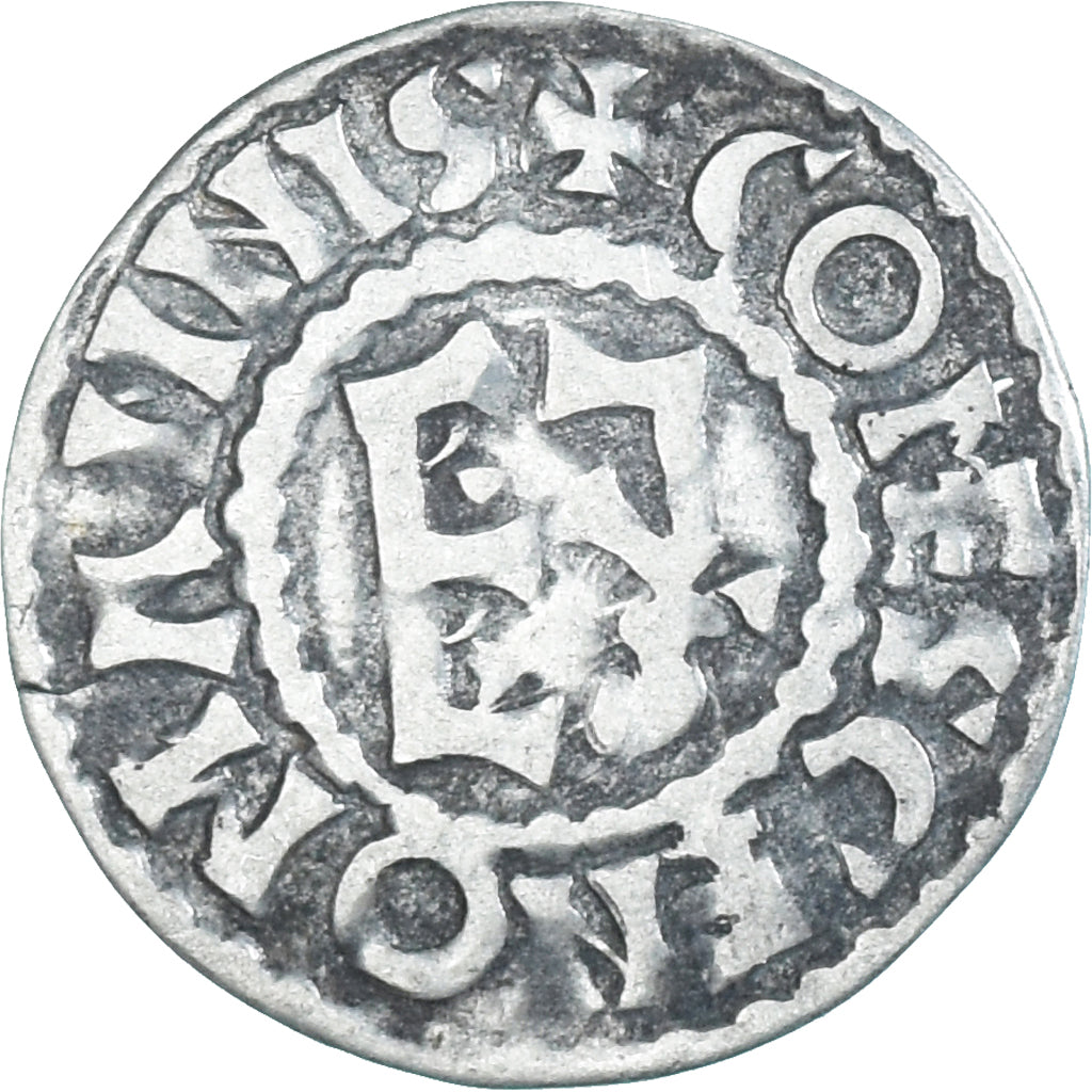 Moneta, Francja, Maine, Herbert I, Denier, ND (1015-1246), Le Mans, AU(50-53)