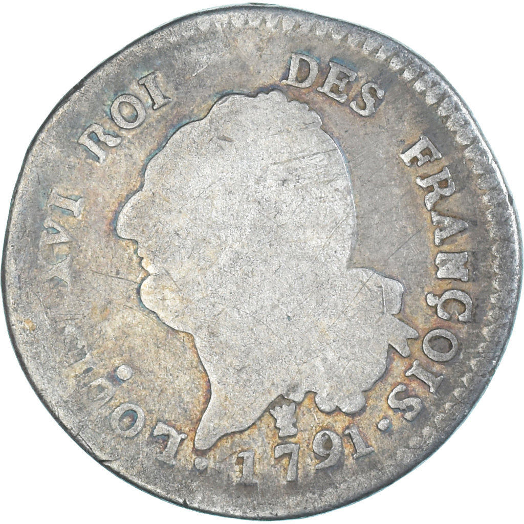 Monnaie, France, 30 sols françois, 1791 / AN 3, Limoges, 2nd semestre, TB