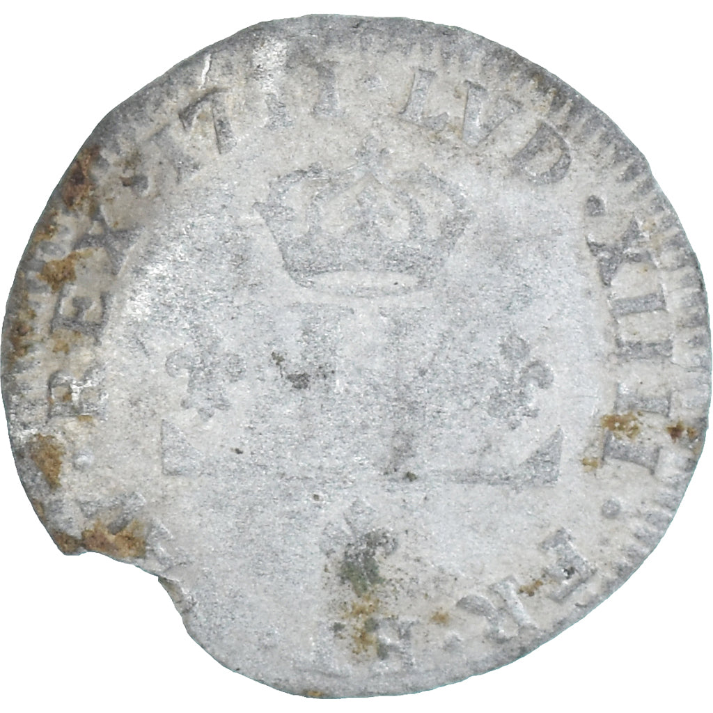 Coin, France, Louis XIV, XXX Deniers aux 2 L couronnés, 1711, Lyon, F(12-15)