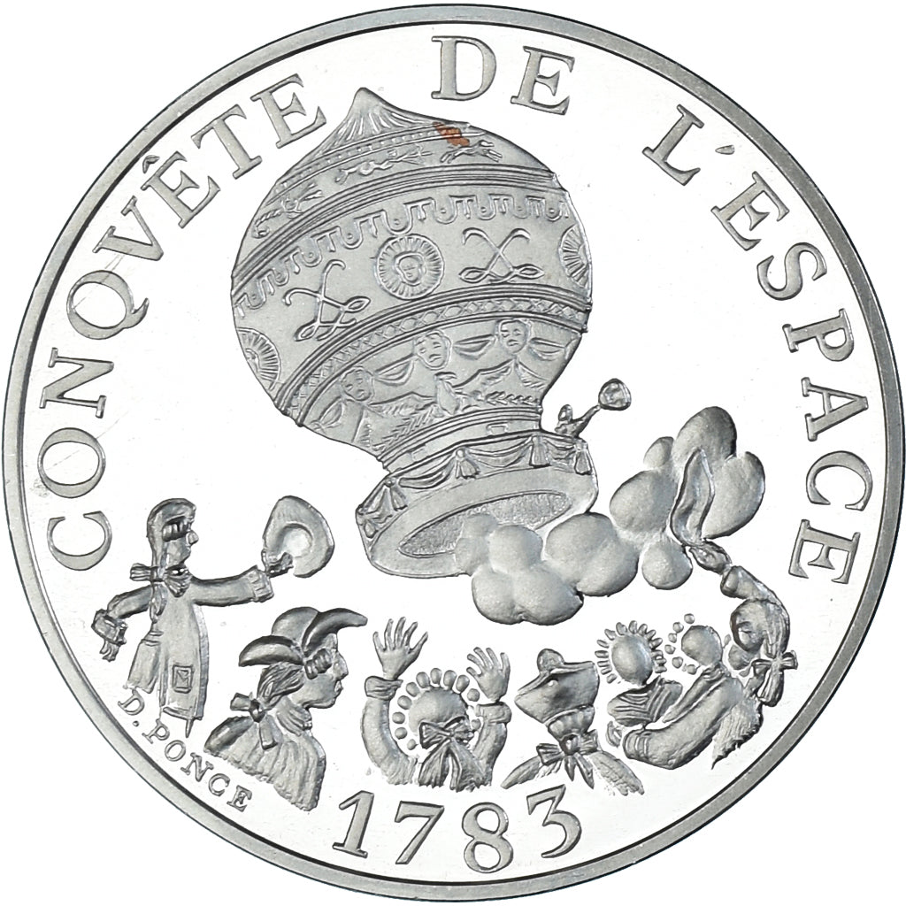 Monnaie, France, Conquête de l'espace, 10 Francs, 1983, MDP, Piéfort